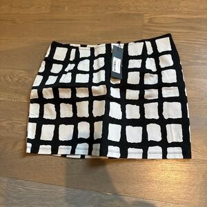 Motel rocks black and white mini skirt